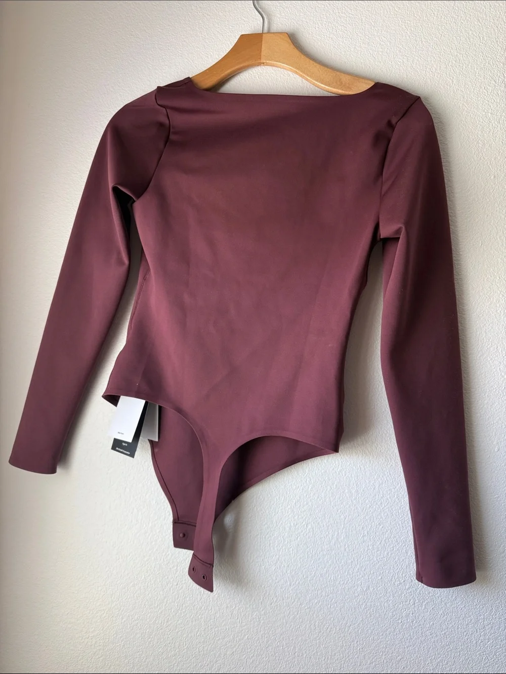 Nike Women’s Square Neck Long Sleeve Bodysuit - Wine